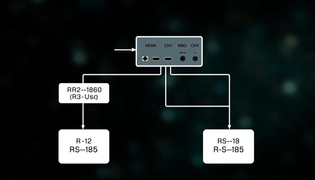 字幕機RS-485連接示意圖