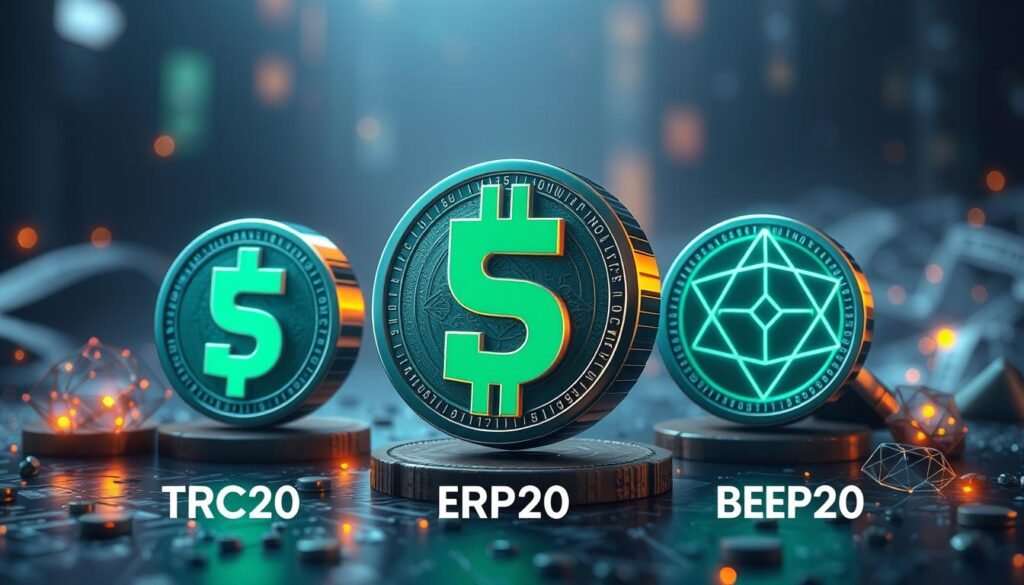 生成USDT TRC20、ERC20和BEP20鏈別的圖像